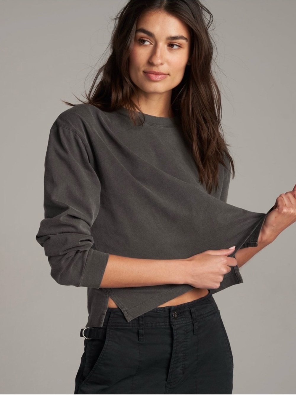 Rowan Reagan Long Sleeve Boyfriend Tee - sz M